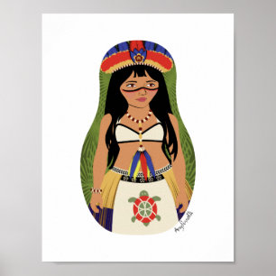 Taíno von Boriken, Puerto Rican Matryoshka Poster