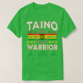 Taino Warrior Flag Indianer Arawak Boriken T-Shirt (Design vorne)