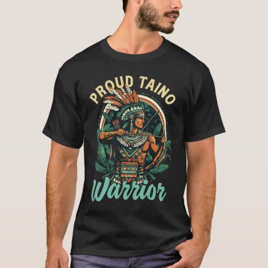 Taino Warrior Puerto Rico Indigenous Caribbean Cul T-Shirt (Vorderseite)