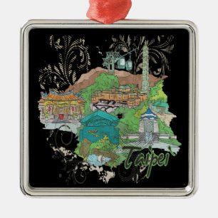 Taipeh Ornament Aus Metall