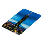 Taipeh, Taiwan Skyline bei Nacht Magnet (Linke Seite)