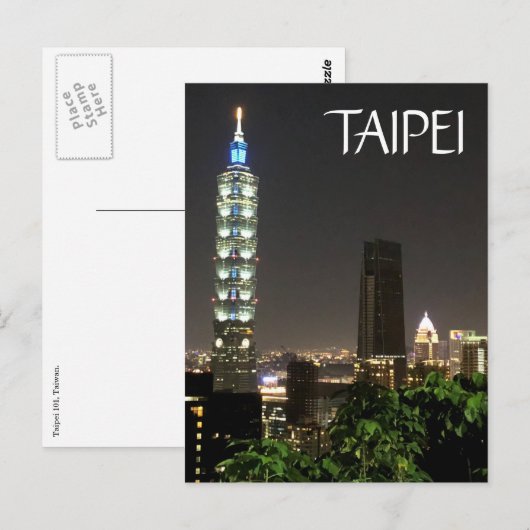 Taipei 101 Postkarte (Vorne/Hinten)