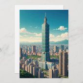 Taipei 101 Taiwan Feiertagskarte (Vorne/Hinten)