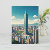 Taipei 101 Taiwan Feiertagskarte (Stehend Vorderseite)