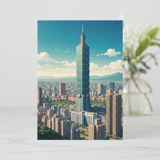 Taipei 101 Taiwan Feiertagskarte (Stehend Vorderseite)
