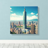 Taipei 101 Taiwan Leinwanddruck (Insitu (Holzboden))