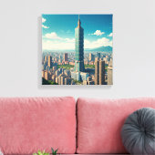 Taipei 101 Taiwan Leinwanddruck (Insitu (Wohnzimmer))