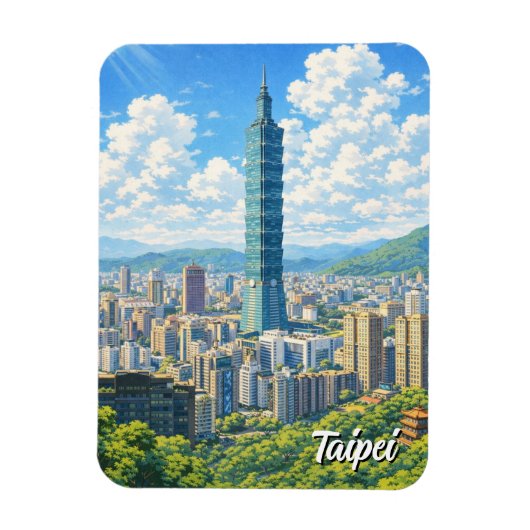 Taipei 101 Taiwan Magnet (Vertikal)
