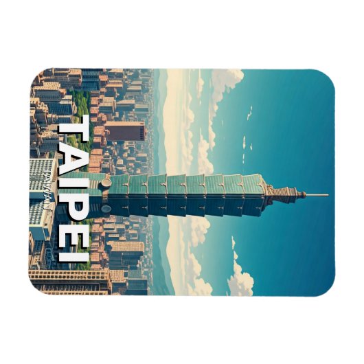 Taipei 101 Taiwan Magnet (Horizontal)