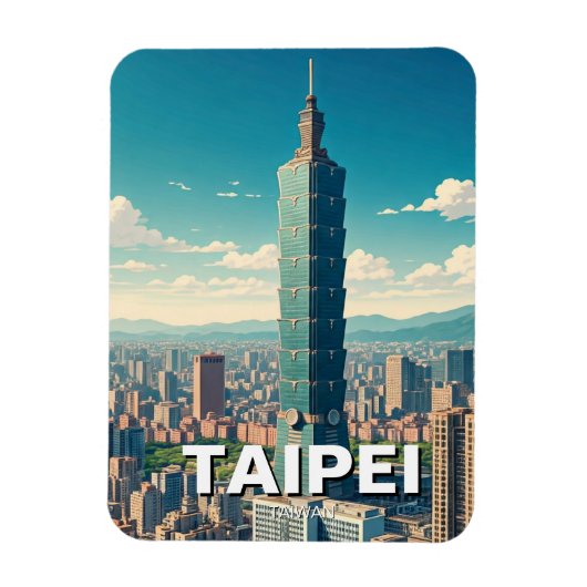 Taipei 101 Taiwan Magnet (Vertikal)