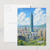 Taipei 101 Taiwan Postkarte (Vorne/Hinten)