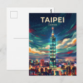 Taipei 101 Taiwan wird zu Postkarte (Vorne/Hinten)