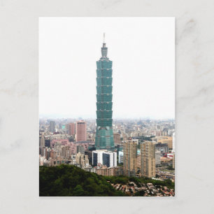 Taipei amk 101 stolz auf sich postkarte