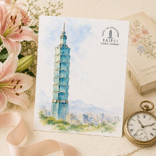 Taipei China Berühmtes Wahrzeichen Reise Postkarte