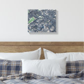 Taipei City Taiwan Karte Leinwanddruck (Insitu (Schlafzimmer))