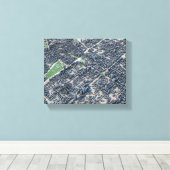 Taipei City Taiwan Karte Leinwanddruck (Insitu (Holzboden))