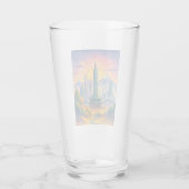 Taipei City Taiwan Skyline Watercolor Glas (Rückseite)