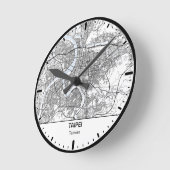 Taipei Clock City Line Art Runde Wanduhr (Winkel)