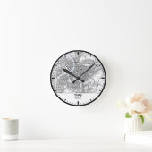 Taipei Clock City Line Art Runde Wanduhr (Zuhause)