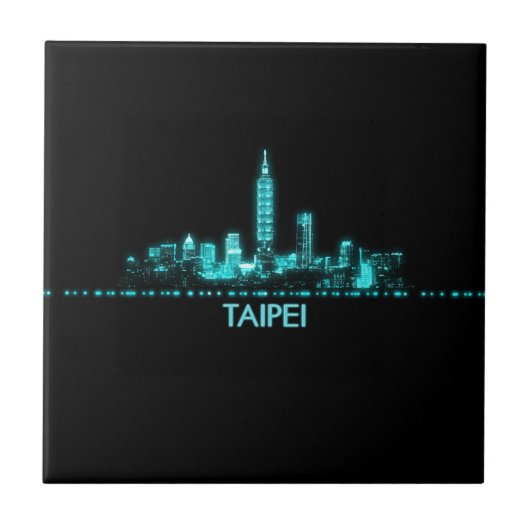 Taipei-Skyline Fliese (Vorderseite)