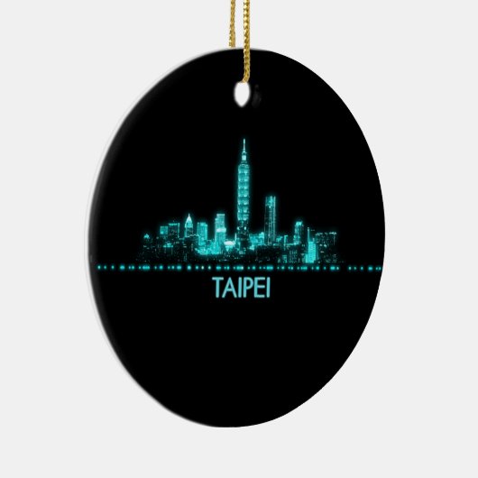 Taipei Skyline Keramik Ornament (Rechts)