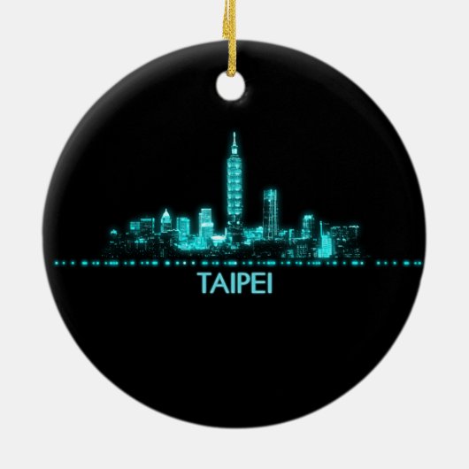 Taipei Skyline Keramik Ornament (Hinten)