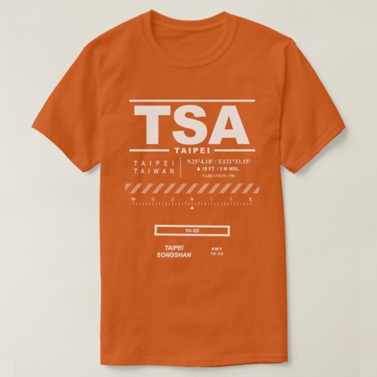 Taipei Songshan Airport TSA T - Shirt (Design vorne)