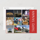 Taipei-Szenen Postkarte (Vorne/Hinten)