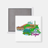 Taipei - Taiwan.png Magnet (Vorderseite/Rückseite)
