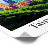 Taipei Taiwan Reisen Kunst Vintage Illustration Poster (Ecke)