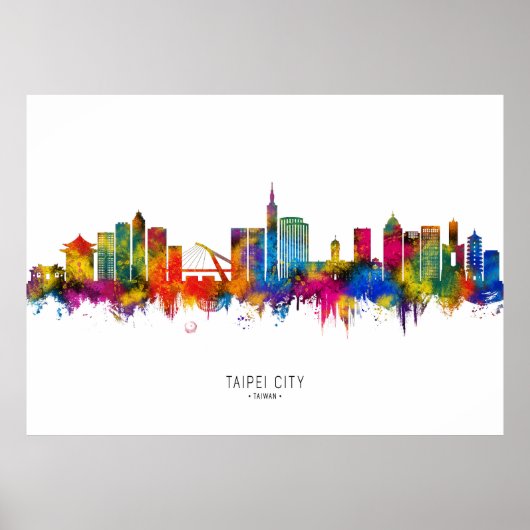 Taipei Taiwan Skyline Poster (Vorne)