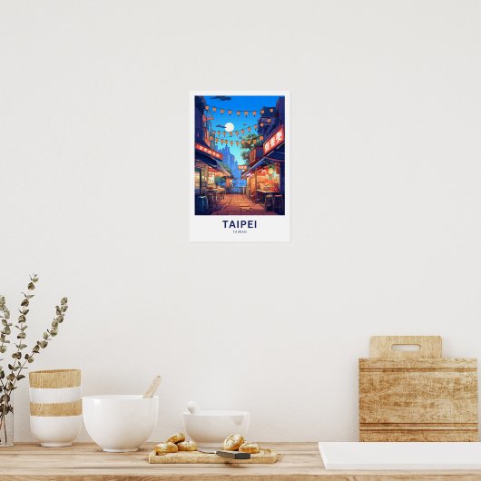 Taipei Taiwan Travel Print Poster (Küche)