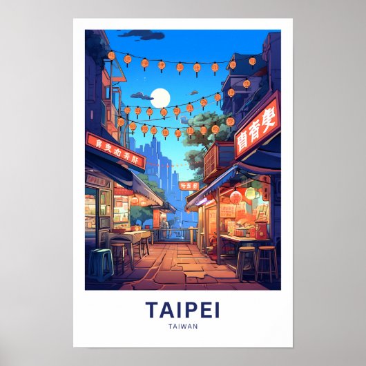 Taipei Taiwan Travel Print Poster (Vorne)