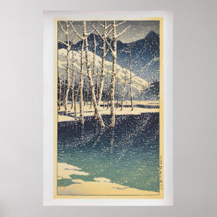 Taishô-Teich in Kamikôchi von Kawase Hasui Vintag Poster