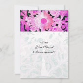 TAISY, rosa Schwarz-weiße Blume und Blätter Ankündigung (Rückseite)