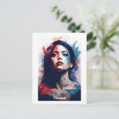 Taiwan Abstraktes Portrait Postcard - Welt der Fra Postkarte (Stehend Vorderseite)