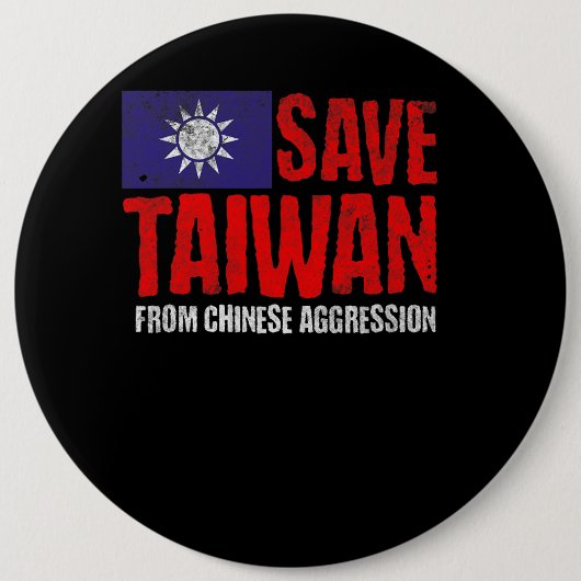 Taiwan Anti War Pro Peace Taiwan Flag gerettet Button (Vorderseite)