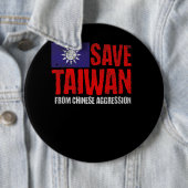 Taiwan Anti War Pro Peace Taiwan Flag gerettet Button (Beispiel)