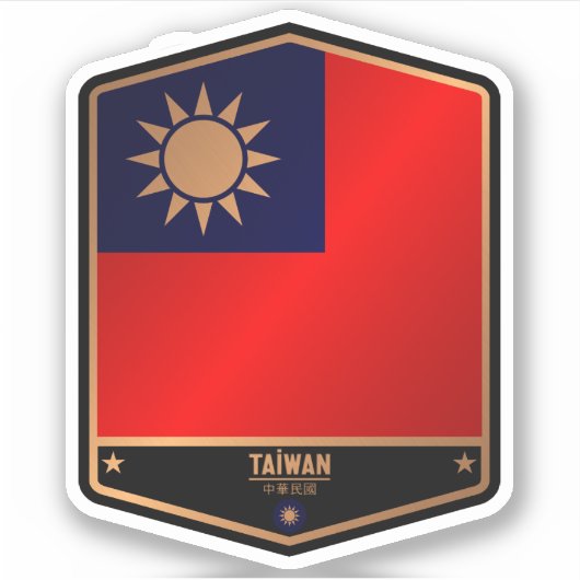 Taiwan Aufkleber (Vorderseite)