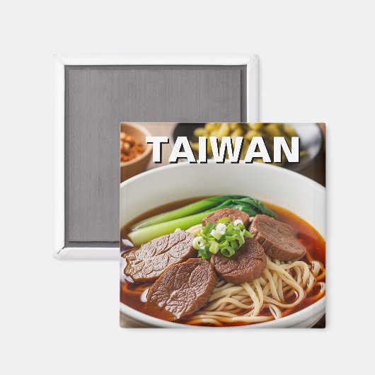 Taiwan Beef Noodle Soup Magnet (Vorderseite/Rückseite)