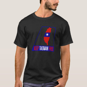 Taiwan Behalten freie Flag-Karte Unterstützung Chi T-Shirt