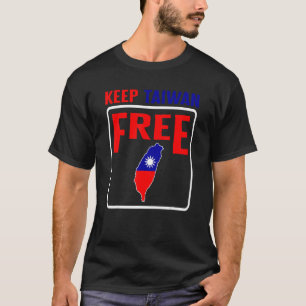 Taiwan Behalten freie Flag-Karte Unterstützung Chi T-Shirt