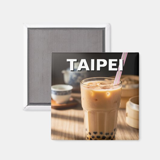 Taiwan Boba Bubble Tee Magnet (Vorderseite/Rückseite)