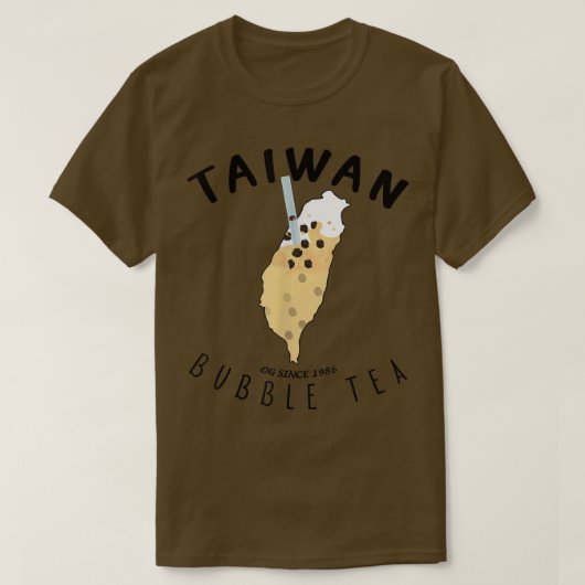 Taiwan Bubble Tea Funny Bubble Tea Taiwan Map BOBA T-Shirt (Design vorne)