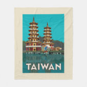 Taiwan | Dragon und Tiger Pagodas Fleecedecke (Vorderseite)