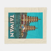 Taiwan | Dragon und Tiger Pagodas Fleecedecke (Vorderseite (Horizontal))