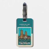 Taiwan | Dragon und Tiger Pagodas Gepäckanhänger (Rückseite vertikal)