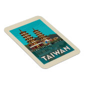 Taiwan | Dragon und Tiger Pagodas Magnet (Rechte Seite)