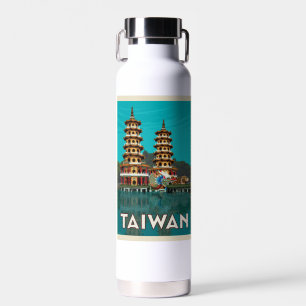 Taiwan Dragon und Tiger Pagodas Trinkflasche