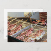 Taiwan-Eindruck/gegrillte Tintenfische Postkarte (Vorne/Hinten)